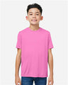 CORE365 Youth Capital Performance T-Shirt - CORE365 CE10Y Charity Pink XS