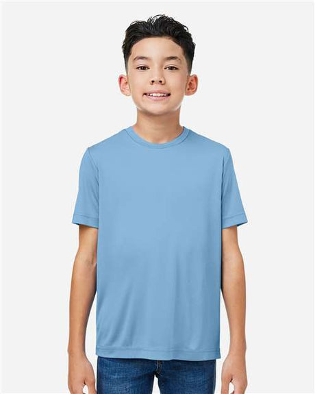 CORE365 Youth Capital Performance T-Shirt - CORE365 CE10Y Columbia Blue XS