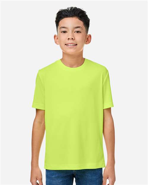 CORE365 Youth Capital Performance T-Shirt - CORE365 CE10Y Safety Yellow XS