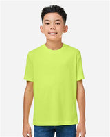 CORE365 Youth Capital Performance T-Shirt - CORE365 CE10Y Safety Yellow XS
