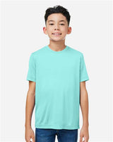 CORE365 Youth Capital Performance T-Shirt - CORE365 CE10Y Sea Glass XS