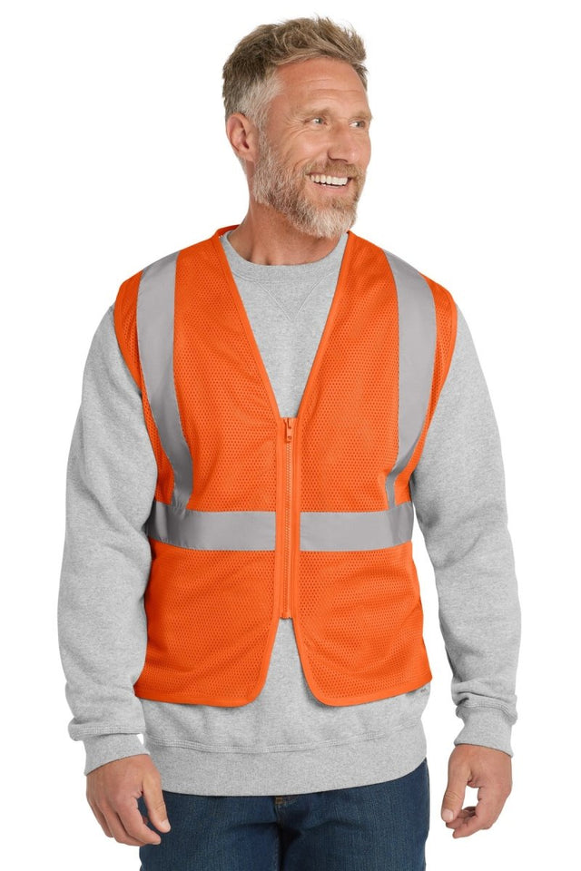 CornerStone ® ANSI 107 Class 2 Economy Mesh Zippered Vest. CSV101 - CornerStone CSV101 Safety Orange 2/3X Personal Protection