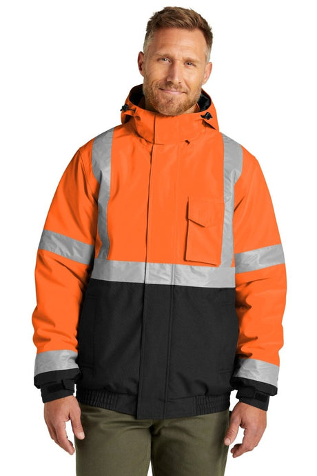 CornerStone ® ANSI 107 Class 3 Economy Waterproof Insulated Bomber Jacket CSJ500 - CornerStone CSJ500 Safety Orange S Jackets