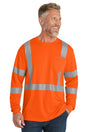 CornerStone ® ANSI 107 Class 3 Mesh Long Sleeve Tee. CS203 - CornerStone CS203 Safety Orange S Long Sleeve T-Shirts