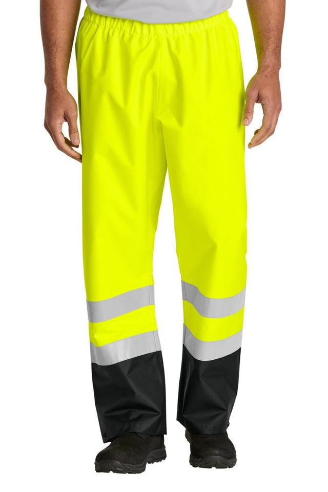 CornerStone ® ANSI Class E Pull - On Rain Pant CSP504 - CornerStone CSP504 Safety Yellow/ Black 2/3X Bottoms