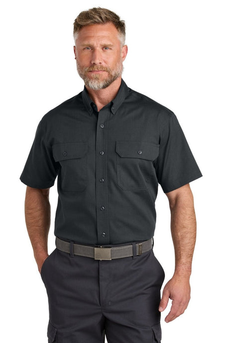 CornerStone ® Short Sleeve Select Ripstop Shirt CSW175 - CornerStone CSW175 Echo Steel XS Workwear
