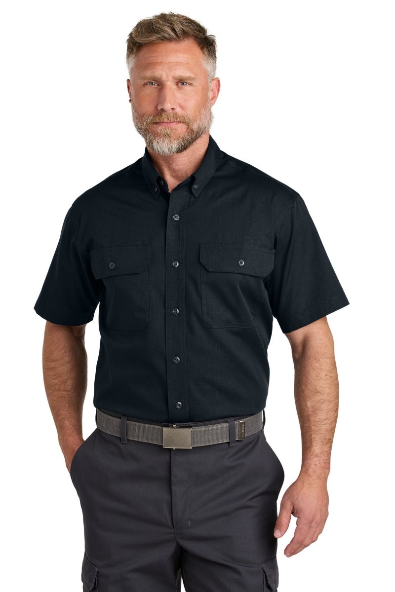 CornerStone ® Short Sleeve Select Ripstop Shirt CSW175 - CornerStone CSW175 Navy Blue XS Workwear