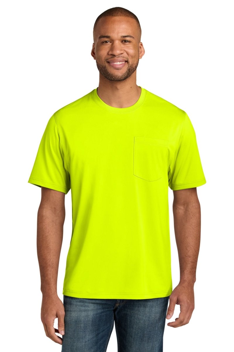 CornerStone ® Tall Workwear Pro Short Sleeve Pocket Tee TLCS440P - CornerStone TLCS440P Safety Yellow LT Short Sleeve T-Shirts