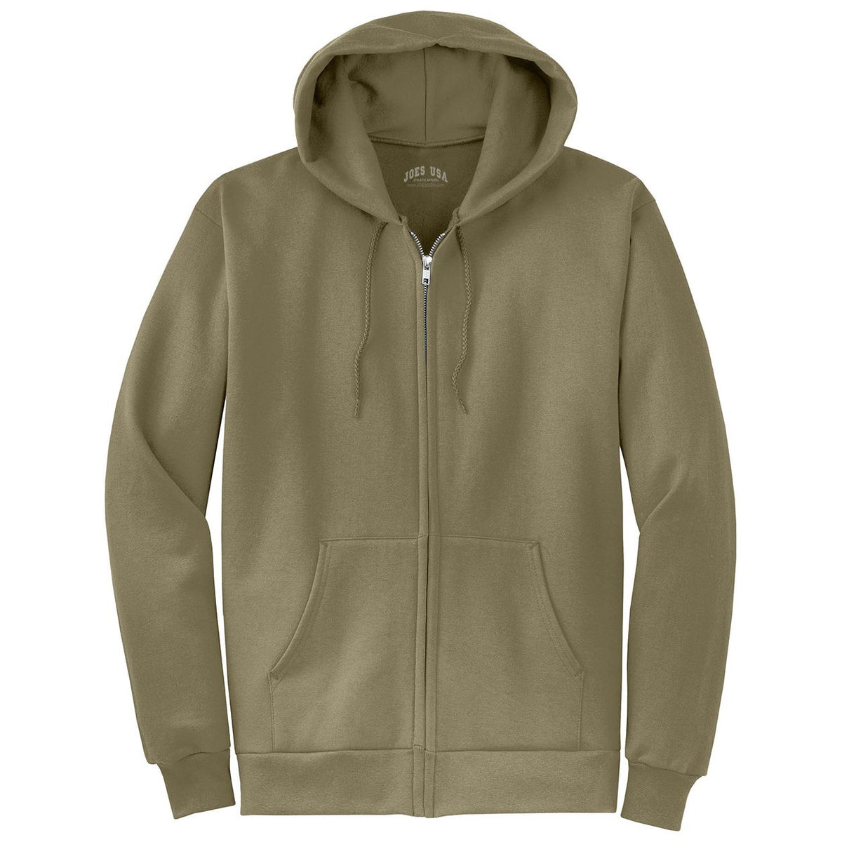 Wholesale Mens Heavy Blend Full-Zip Hooded Sweatshirt Sweatshirts/Fleece Joe's USA Coyote Brown