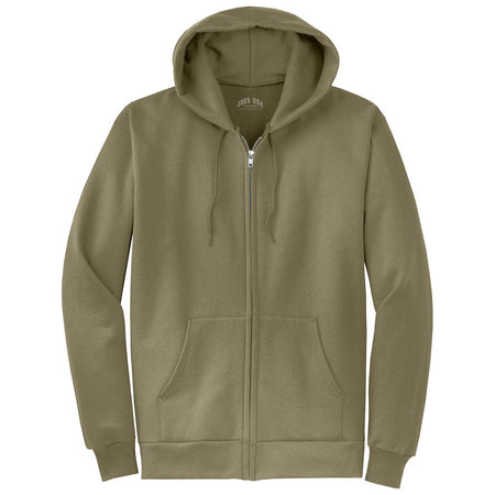 Wholesale Mens Heavy Blend Full-Zip Hooded Sweatshirt Sweatshirts/Fleece Joe's USA Coyote Brown