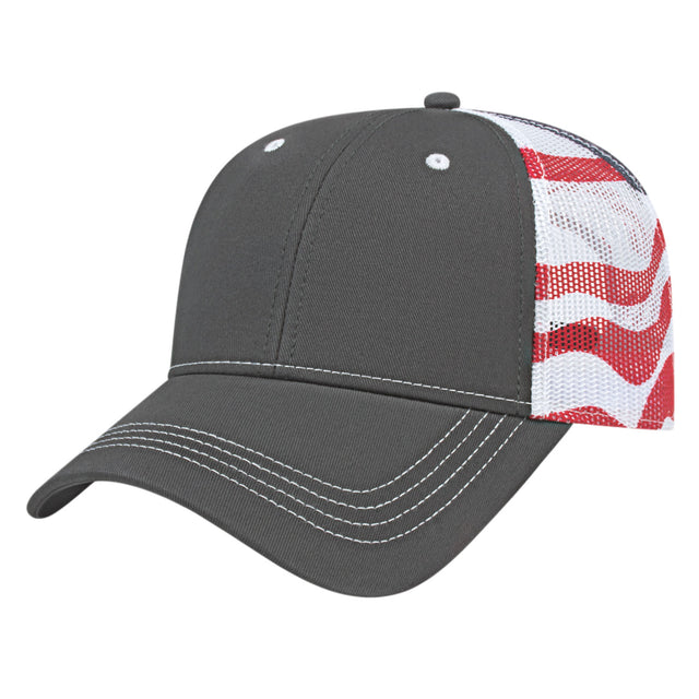 Cap America Flag Trucker Mesh Back Cap - Cap America i2011 Cap America Realtree AP®/Khaki Standard