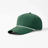 Joe's USA 5-Panel Rope Golf Hat | Water-Repellent Perforated Snapback Cap