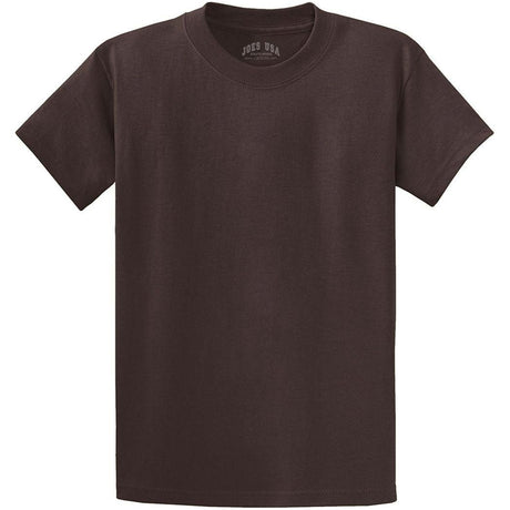 Joe's USA Mens 5.4-oz 100% Cotton T-Shirt - Chocolate T-Shirts Joe's USA Chocolate Small
