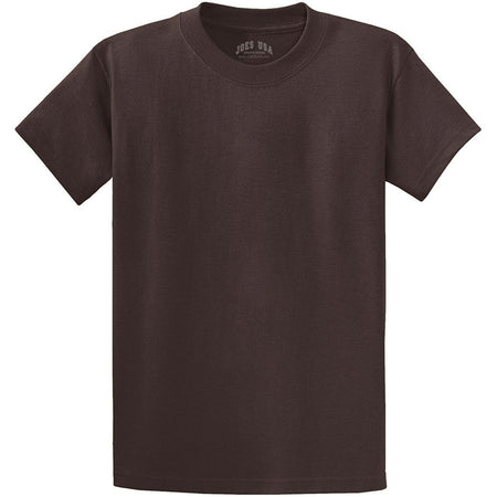 Men's Durable 100% Heavyweight Cotton T-Shirts in Regular, Big, and Tall Sizes Joe's USA Men's Apparel - Dark Chocolate