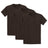 Joe's USA Mens 3-Pack of 100% Heavyweight Cotton T-Shirts Multi-Packs Big & Tall Sizes - Chocolate Joe's USA Chocolate Small