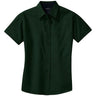 Womens Short Sleeve Wrinkle Resistant Easy Care Shirts-DarkGreen/Navy Joe's USA Dark Green / Navy X-Small