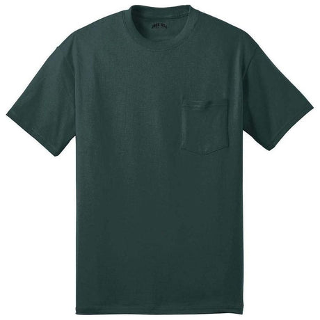Joe's USA Pocket Tee Shirt- 50/50 Poly Cotton-DarkGreen Joe's USA Dark Green S
