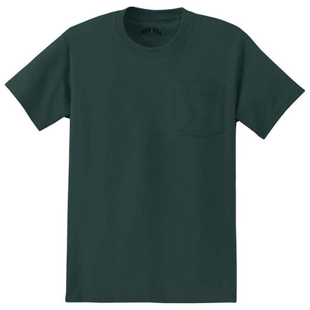 Joe's USA Tall Essential T-Shirt with Pocket T-Shirts Joe's USA Large Tall Dark Green