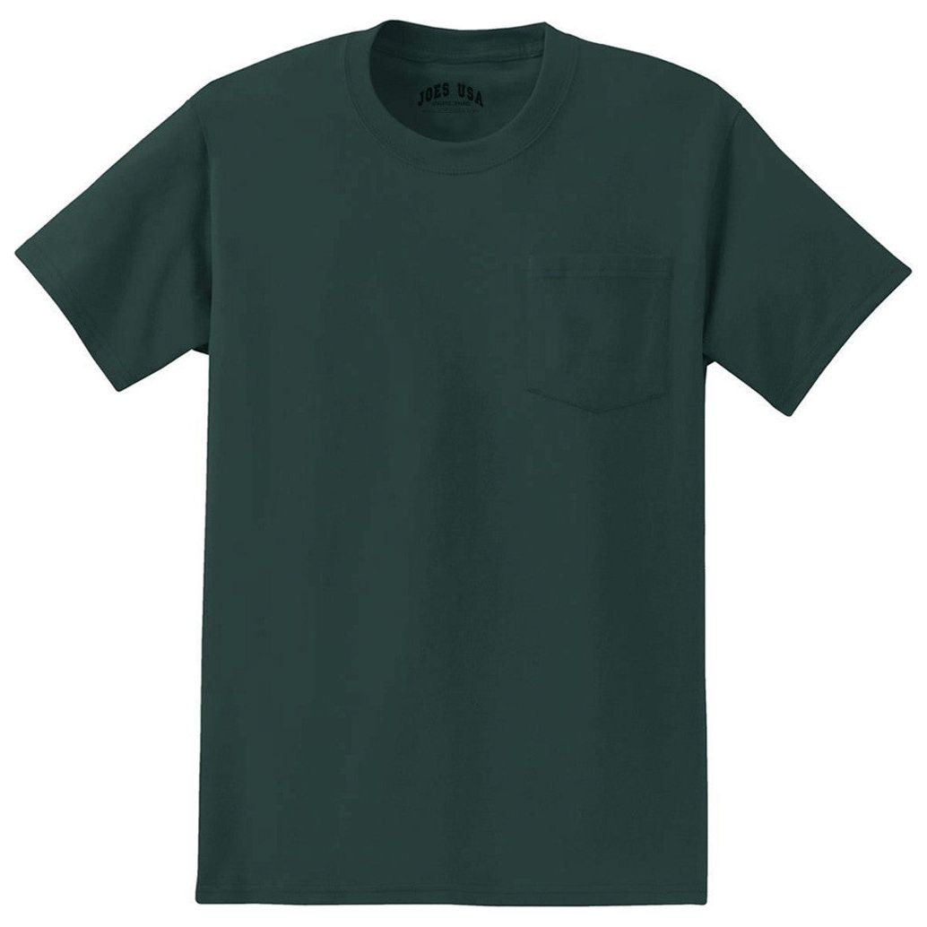 Joe's USA Mens Pocket Tee's 6.1-ounce, 100% Cotton T-Shirts Joe's USA Mens Apparel