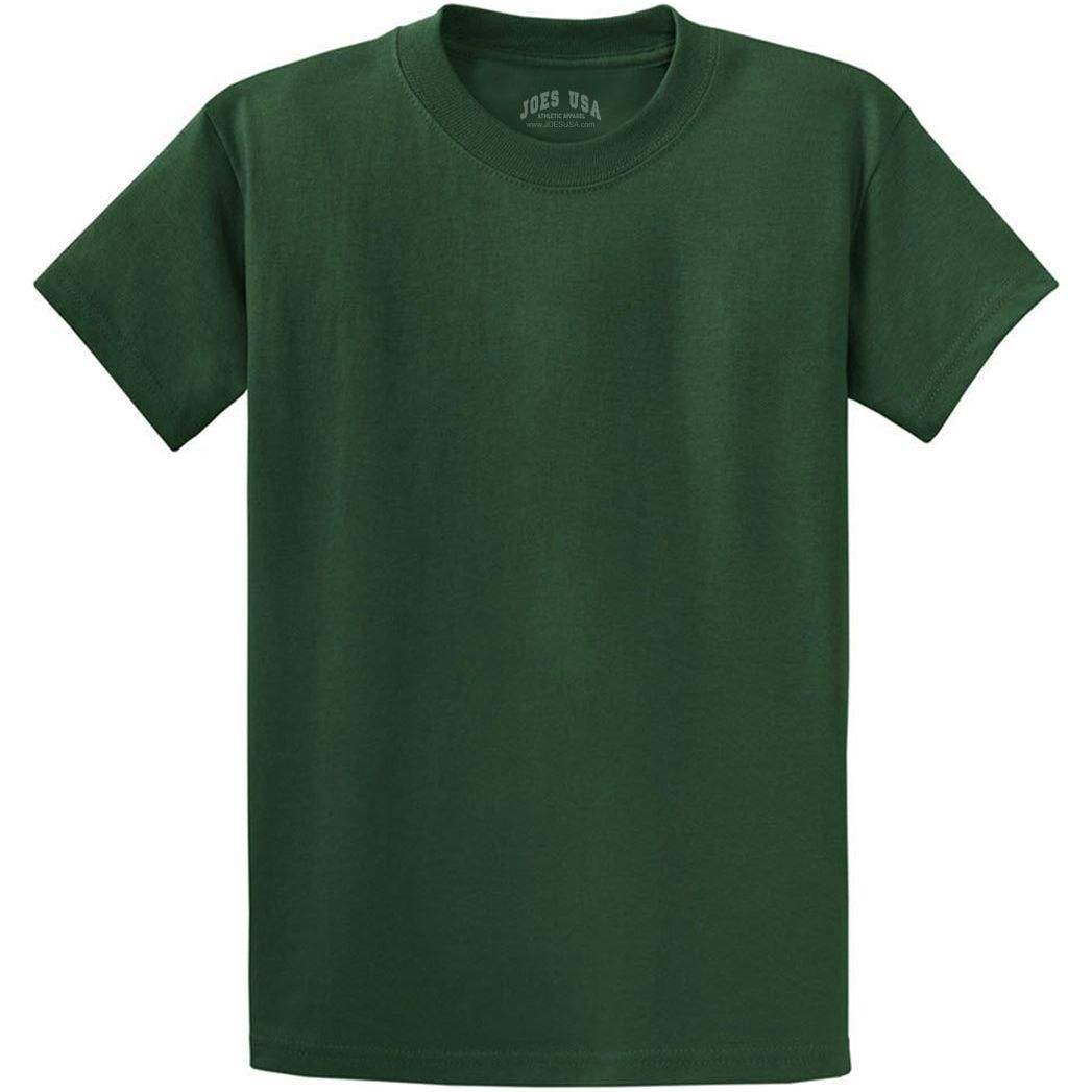 Joe's USA Mens 5.4-oz 100% Cotton T-Shirt - Dark Green T-Shirts Joe's USA Dark Green Small