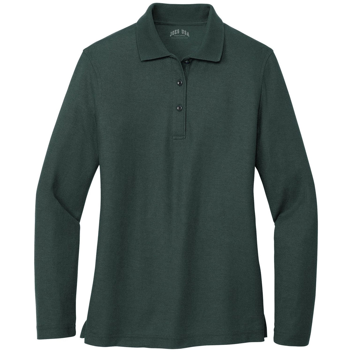 Ladies Long Sleeve Silk Touch Polo Women's Joe's USA X-Small Dark Green