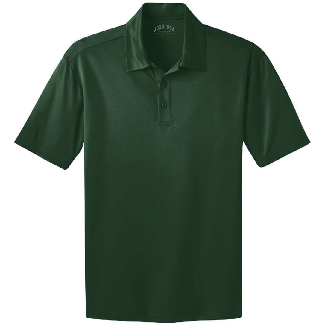 Joe's USA Men's Silk Touch Performance Polo XS- 6XL - Dark Green Polos/Knits Joe's USA Dark Green Small