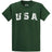Joe's USA Vintage USA Logo Tee - Dark Green Joe's USA Dark Green Small