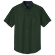 Joe's Men's Short Sleeve Button-Up Shirt - Dark Green / Navy Woven Shirts Joe's USA Dark Green / Navy Small