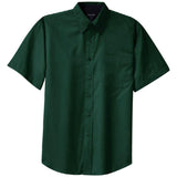 Joe's USA Tall Short Sleeve Easy Care Shirt Joe's USA Large Tall Dark Green / Navy