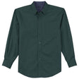 Men's Tall Long Sleeve Easy Care Shirt Joe's USA Dark Green/ Navy Large Tall