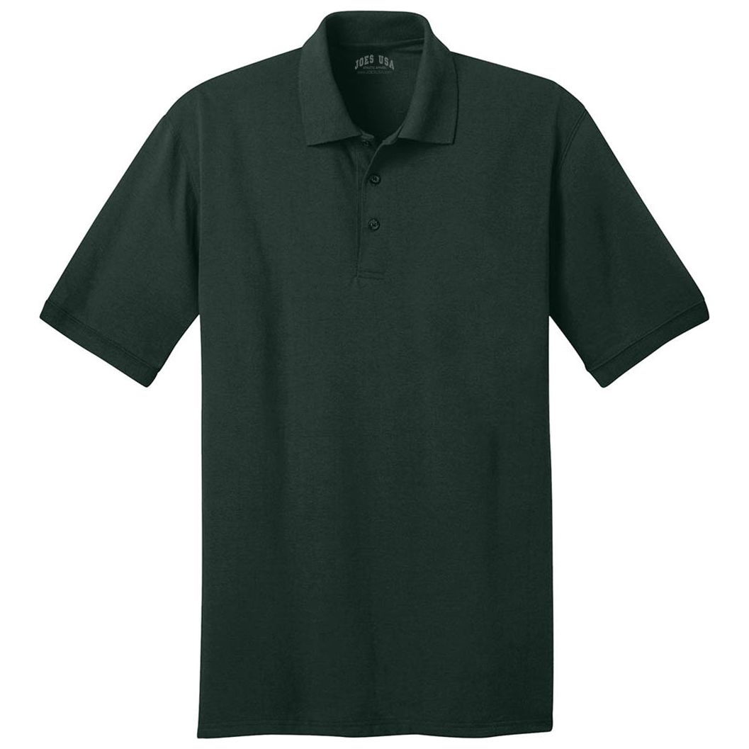 Men's Tall 5.5-Ounce Jersey Knit Polo Polos/Knits Joe's USA Dark Green Large Tall
