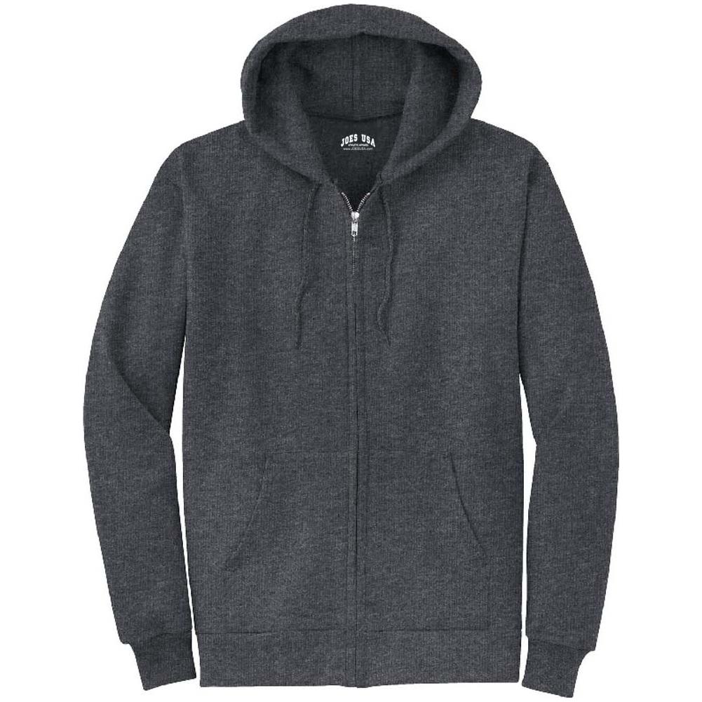 Wholesale Mens Heavy Blend Full-Zip Hooded Sweatshirt Sweatshirts/Fleece Joe's USA Dark Heather Grey