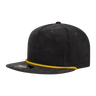 Decky 5 Panel High Profile Relaxed Corduroy Rope Hat | Decky 6043 Black/Gold Standard Hats
