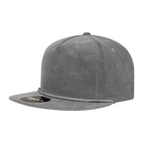 Decky 5 Panel High Profile Relaxed Corduroy Rope Hat | Decky 6043 Grey Standard Hats