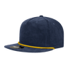 Decky 5 Panel High Profile Relaxed Corduroy Rope Hat | Decky 6043 Navy/Gold Standard Hats