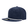 Decky 5 Panel High Profile Relaxed Corduroy Rope Hat | Decky 6043 Navy/White Standard Hats