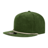 Decky 5 Panel High Profile Relaxed Corduroy Rope Hat | Decky 6043 Olive/Ivory Standard Hats