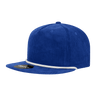 Decky 5 Panel High Profile Relaxed Corduroy Rope Hat | Decky 6043 Royal/White Standard Hats