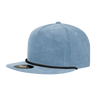 Decky 5 Panel High Profile Relaxed Corduroy Rope Hat | Decky 6043 Sky/Black Standard Hats