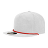 Decky 5 Panel High Profile Relaxed Corduroy Rope Hat | Decky 6043 White/Red Standard Hats