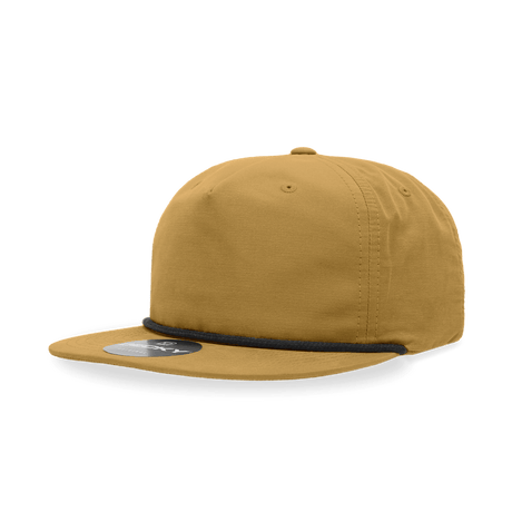 Decky 5 Panel High Profile Relaxed Cotton Blend Rope Hat | Decky 6032 Biscuit/Black Standard Hats