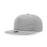 Decky 5 Panel High Profile Relaxed Cotton Blend Rope Hat | Decky 6032 Grey/White Standard Hats