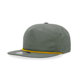 Decky 5 Panel High Profile Relaxed Cotton Blend Rope Hat | Decky 6032 Loden/Amber Standard Hats