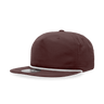 Decky 5 Panel High Profile Relaxed Cotton Blend Rope Hat | Decky 6032 Maroon/White Standard Hats