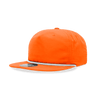 Decky 5 Panel High Profile Relaxed Cotton Blend Rope Hat | Decky 6032 Orange/White Standard Hats