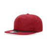 Decky 5 Panel High Profile Relaxed Cotton Blend Rope Hat | Decky 6032 Red/Black Standard Hats