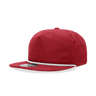 Decky 5 Panel High Profile Relaxed Cotton Blend Rope Hat | Decky 6032 Red/White Standard Hats