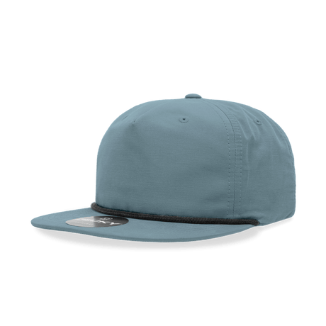 Decky 5 Panel High Profile Relaxed Cotton Blend Rope Hat | Decky 6032 Sky/Black Standard Hats