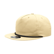 Decky 5 Panel High Profile Relaxed Cotton Blend Rope Hat | Decky 6042 Birch/Black Standard Hats