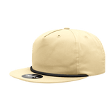 Decky 5 Panel High Profile Relaxed Cotton Blend Rope Hat | Decky 6042 Birch/Black Standard Hats